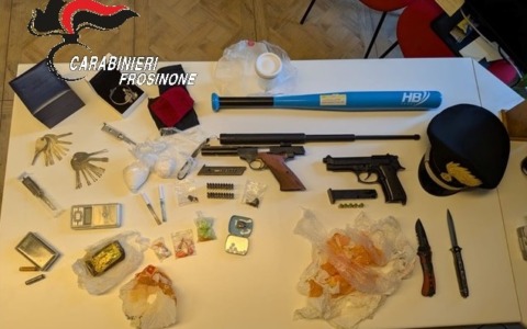 Arrestata coppia per armi e droga a Ferentino