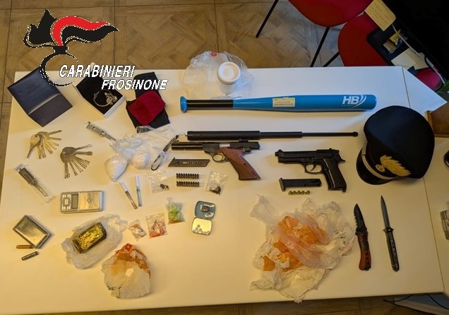 Arrestata coppia per armi e droga a Ferentino