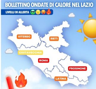 Frosinone e Roma in allerta rossa per il caldo estremo
