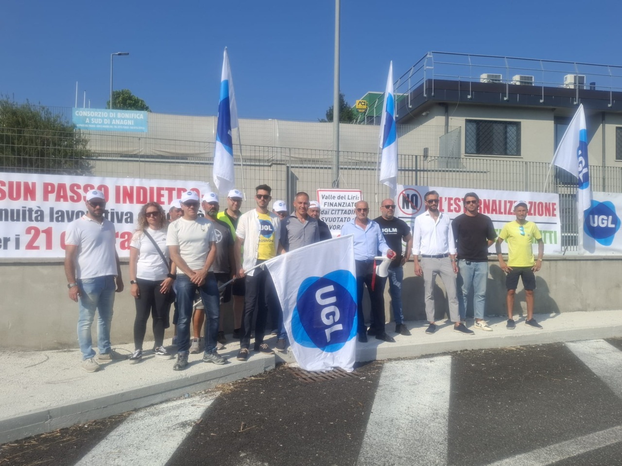 Protesta UGL per 21 lavoratori al Consorzio di Bonifica