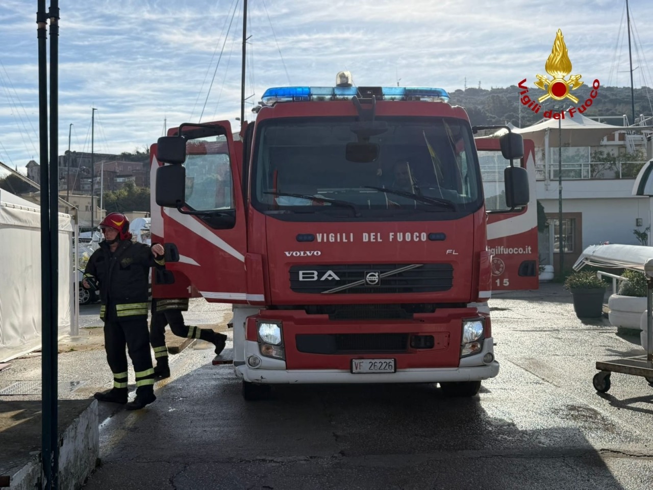 Incidente chimico a Cassino, Vigili del Fuoco in azione