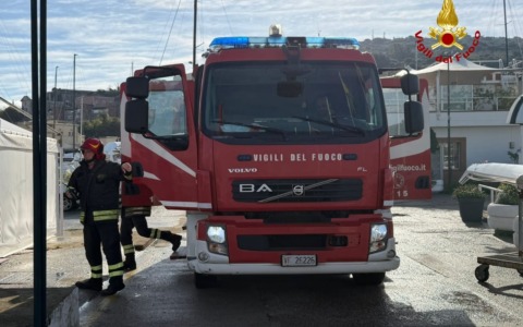 Incidente chimico a Cassino, Vigili del Fuoco in azione