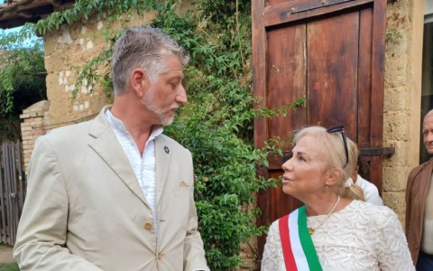 Il ministro Giuli in visita alla Certosa di Trisulti
