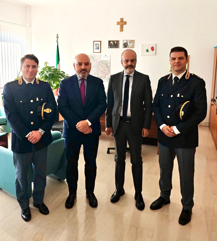 Il Questore Caruso incontra il procuratore Minisci