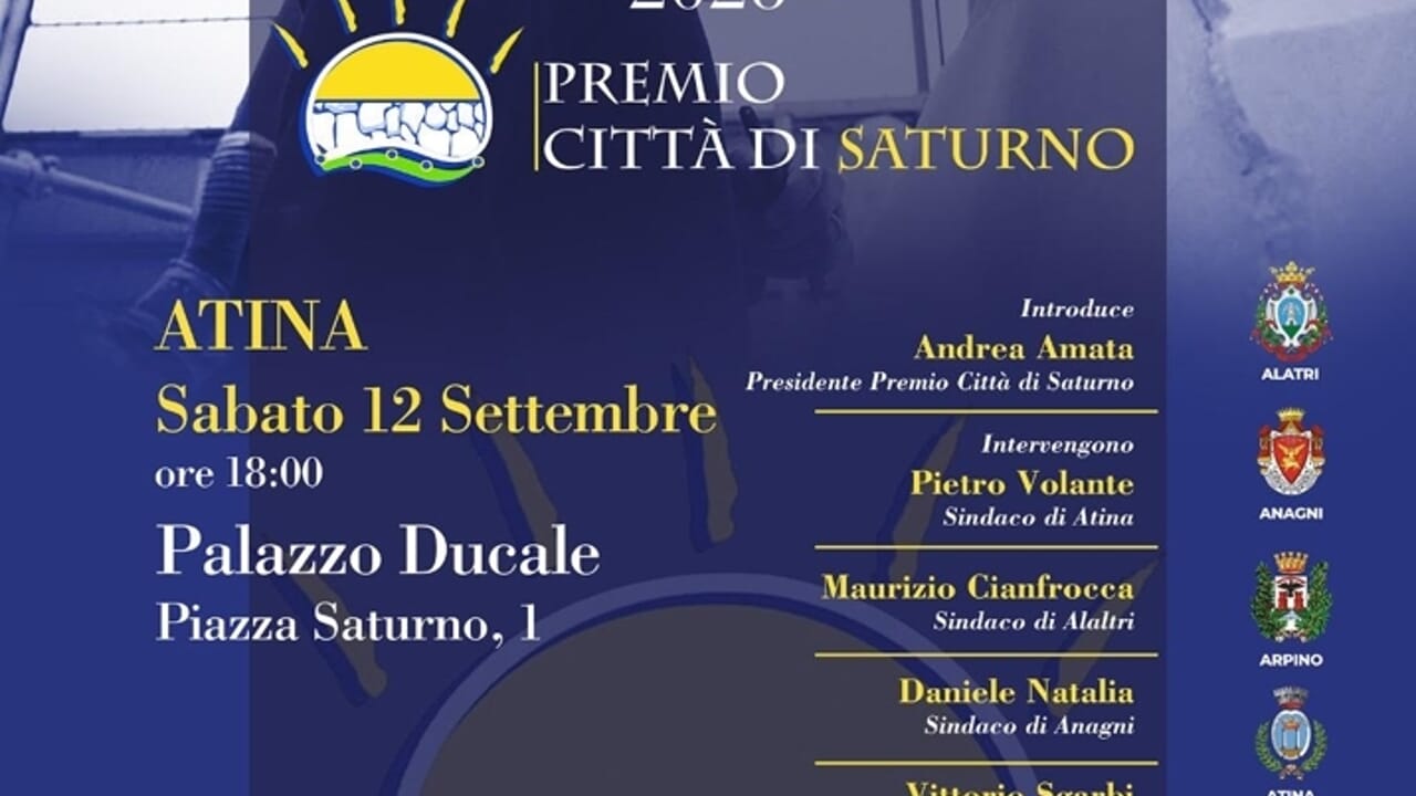Jago premiato ad Atina con il Premio Città di Saturno